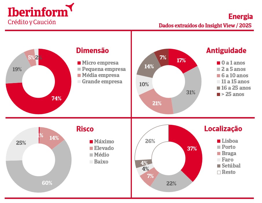 Gráfico ilustrativo da análise ao setor das energias em Portugal